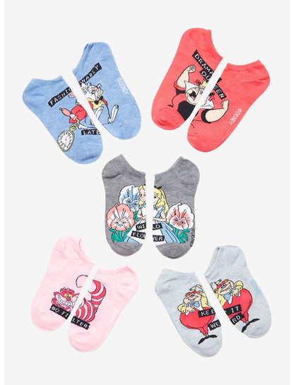 【 現貨 】Disney 迪士尼限量愛麗絲襪 一套5款 Alice in wonderland Socks