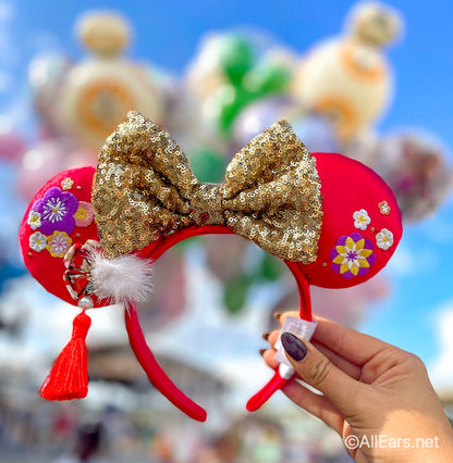 【 現貨 】Disney 迪士尼限量花木蘭 Mulan 櫻花耳仔頭箍 Mickey Ears